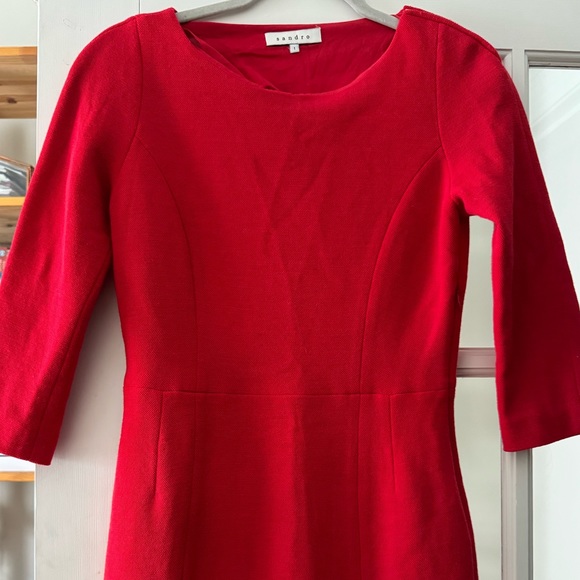 Sandro Dresses & Skirts - Vintage Sandro Bodycon Red Dress, Sz1